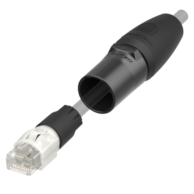 NE8MXR-B-TOP - Neutrik - NE8MXR-B-TOP - Retractable carrier shell allows compatibility with common RJ45 without risk of losing the shell.