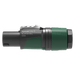 NL4FXX-W-L - Neutrik - NL4FXX-W-L - 4 pole cable connector, chuck type strain relief, dark grey bushing.