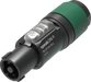 NL4FXX-W-L - Neutrik - NL4FXX-W-L - 4 pole cable connector, chuck type strain relief, dark grey bushing.
