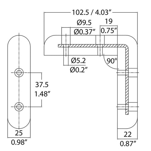 5387GREY - Penn Elcom - 5387GREY - Heavy Duty Corner Protector