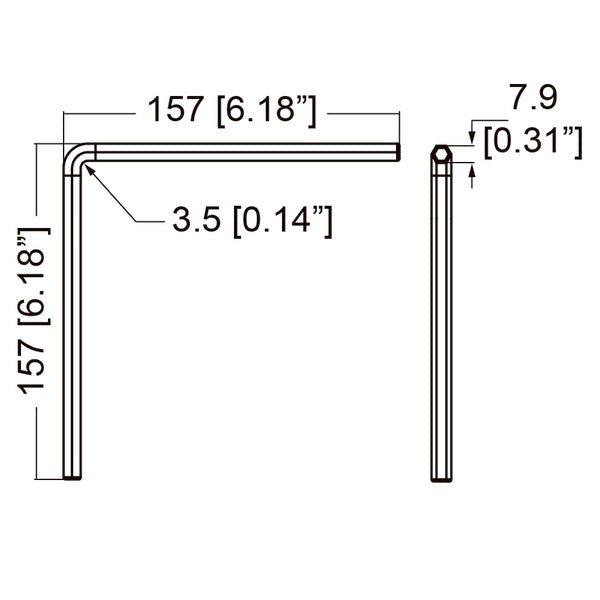 9608 - Penn Elcom - 9068 - Wrench Actuation Tool for Panel Locks.
