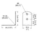 B0702Z - Penn Elcom - B0702Z - 4 Hole PennBrite Brace 40mm x 25.4mm