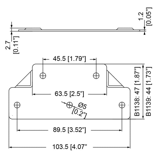 B1139 - Penn Elcom - B1139 - 44mm Long T-Joiners for use with E2365 or E2367 Extrusions.