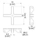 B1640Z - Penn Elcom - B1640Z - 4-Way Divider Brace for 6.5mm Panels