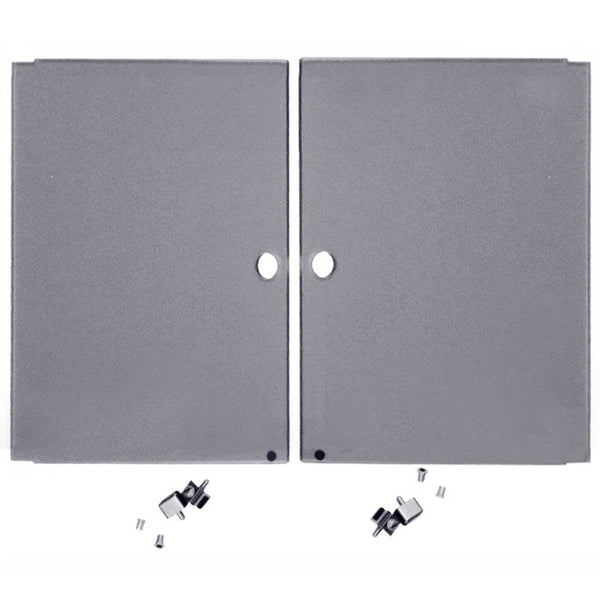 R8600-CZD4S - Penn Elcom - Barn Doors For Credneza Wood Racks - Smoked Plexiglass.
