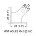 C0630 - Penn Elcom - C0630 - Small PennBrite Flat Corner with 2mm Radius