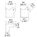 C0680Z - Penn Elcom - C0680Z - Medium PennBrite 2 Leg Flat Corner with 2.5mm Radius