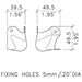 C1082Z - Penn Elcom - C1082Z - PennBrite Brace Ball Corner with 30mm Offset on one leg and 0.8mm Radius
