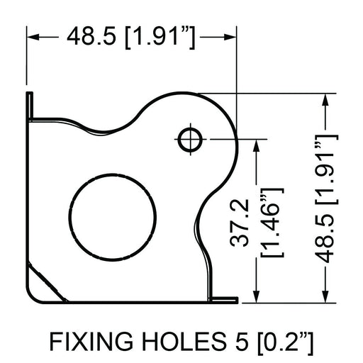 C1150Z - Penn Elcom - C1150Z - Medium PennBrite Male Stackable Flat Corner with 4mm Radius