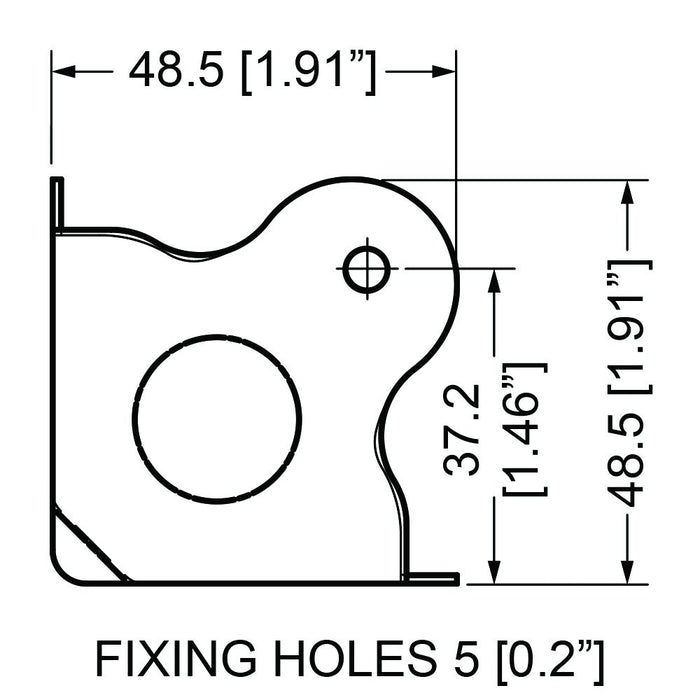 C1150Z - Penn Elcom - C1150Z - Medium PennBrite Male Stackable Flat Corner with 4mm Radius
