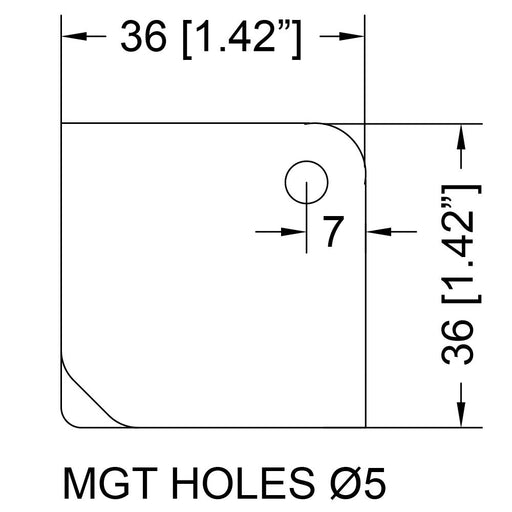 C1180Z - Penn Elcom - C1180Z - Medium PennBrite Flat Corner with 2.4mm Radius