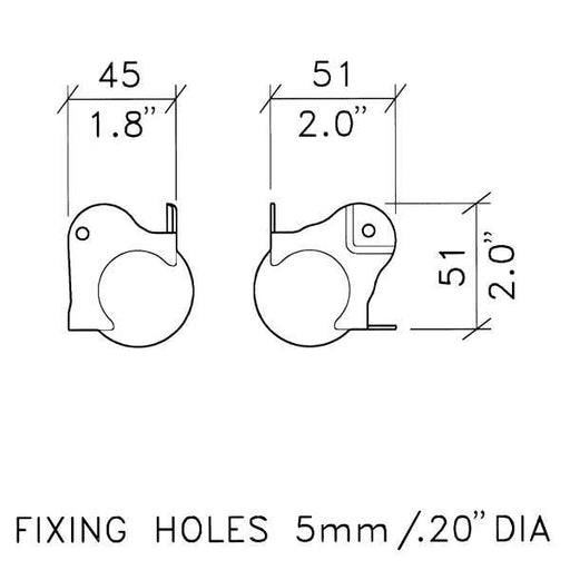 C1346Z - Penn Elcom - C1346Z - PennBrite Brace Ball Corner with 30mm Offset on One Leg and 1.5mm Radius