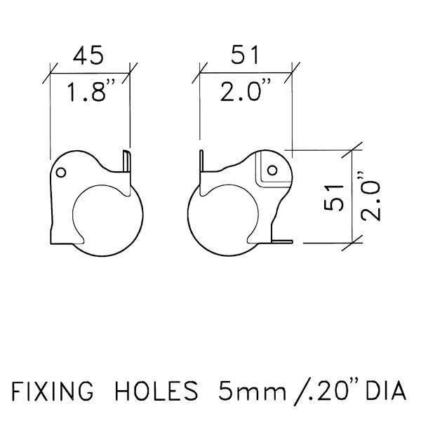 C1346Z - Penn Elcom - C1346Z - PennBrite Brace Ball Corner with 30mm Offset on One Leg and 1.5mm Radius