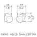 C1346Z - Penn Elcom - C1346Z - PennBrite Brace Ball Corner with 30mm Offset on One Leg and 1.5mm Radius