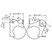 C1358Z - Penn Elcom - C1358Z - PennBrite Brace Ball Corner with 30mm Offset on One Leg and 1.5mm Radius