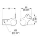 C1374/10/75 - Penn Elcom - C1374/10/75 - 75mm High PennBrite Brace Ball Corner with 30mm Offset and 4.5mm Radius