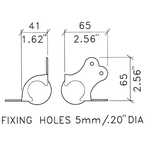 C1395Z - Penn Elcom - C1395Z - Large 2 Leg Ball Corner with Radius Cut-Out.
