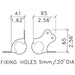 C1395Z - Penn Elcom - C1395Z - Large 2 Leg Ball Corner with Radius Cut-Out.