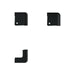 C1821K - Penn Elcom - C1821K - 2 Leg Black Wrap-Around Cabinet Corner with Countersunk Holes and 12mm Radius