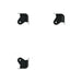 C1823K - Penn Elcom - C1823K - 3 Leg Black Cabinet Corner with 12mm Radius