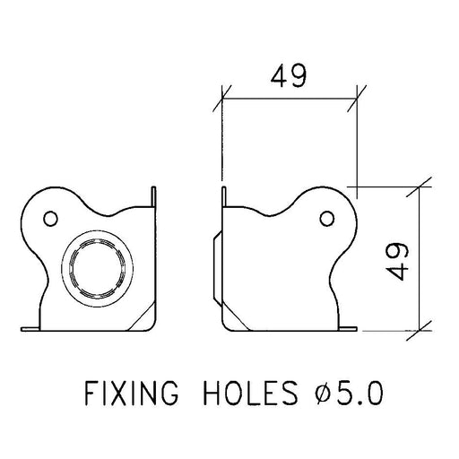 C1935Z - Penn Elcom - C1935Z - Female Stacking Flat Corner with 4mm Radius