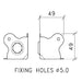 C1935Z - Penn Elcom - C1935Z - Female Stacking Flat Corner with 4mm Radius