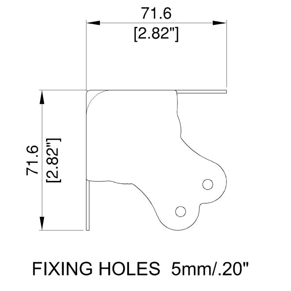 C1980Z - Penn Elcom - C1980Z - Large PennBrite Tight Radius Flat Corner with 0.5mm Radius