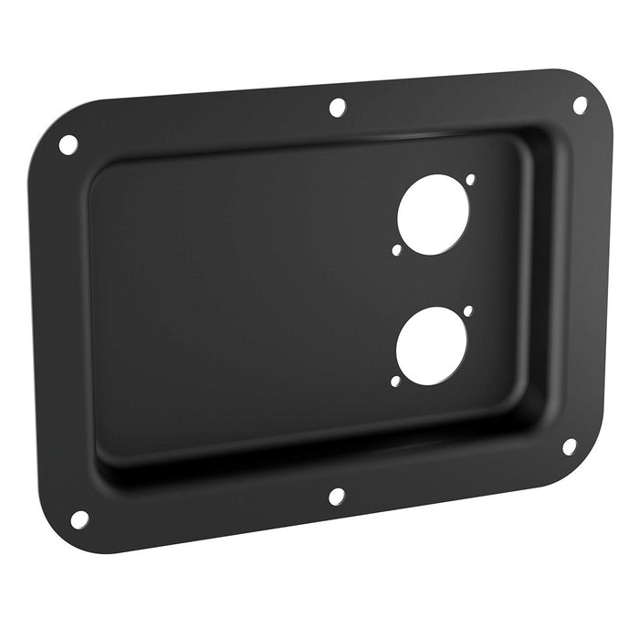 D023K - Penn Elcom - D023K - Dish Punched for 2 x D-Series Connectors Black