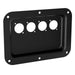 D024K - Penn Elcom - D024K - Dish Punched for 4 x D-Series Connectors - Black