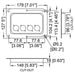 D024K - Penn Elcom - D024K - Dish Punched for 4 x D-Series Connectors - Black
