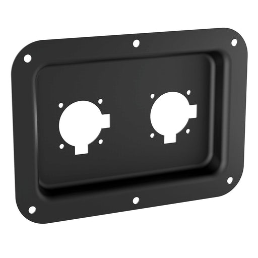 D028K - Penn Elcom - D028K - Dish Punched for 2 x EP or G-Series Connectors - Black
