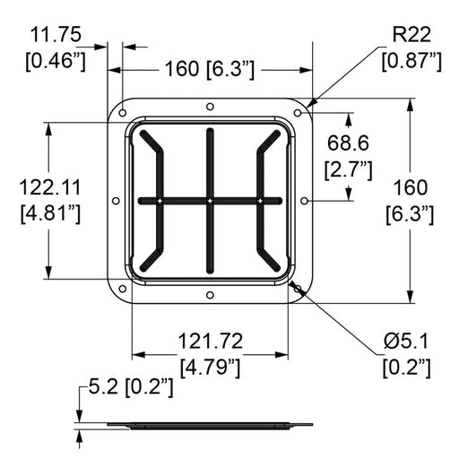 D053510CMZ - Penn Elcom - D053510CMZ - Rubber Cable Feed Through Dish.