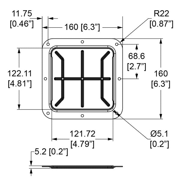 D053510CMZ - Penn Elcom - D053510CMZ - Rubber Cable Feed Through Dish.