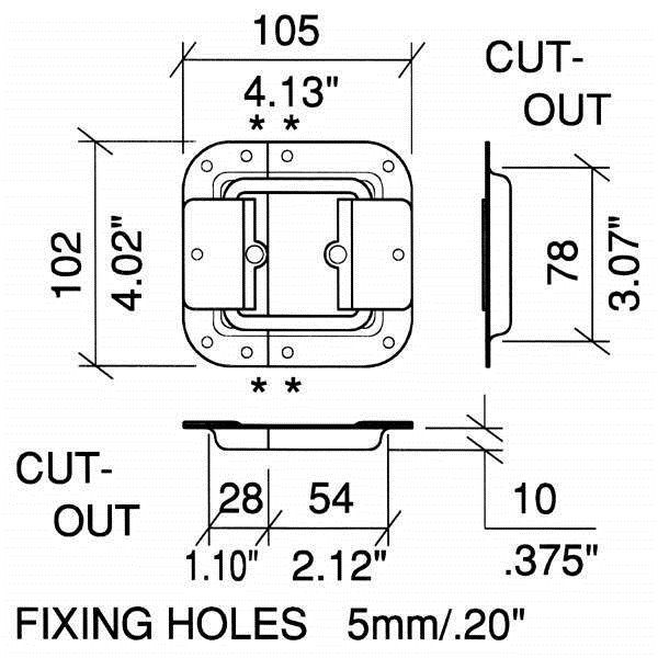 D0593Z - Penn Elcom - D0593Z - Lid Stay in 10mm Deep Dish