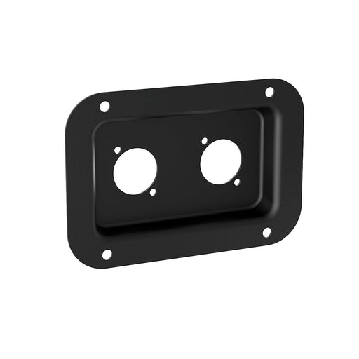 D0604K - Penn Elcom - D0604K - Dish Punched for 2 x D-Series Connectors - Black