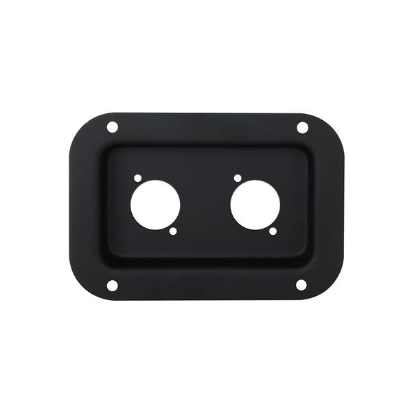 D0604K - Penn Elcom - D0604K - Dish Punched for 2 x D-Series Connectors - Black