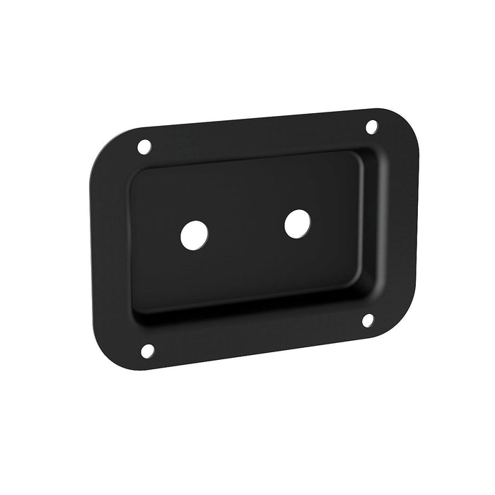 D0607K - Penn Elcom - D0607K - Medium Dish Punched for 2 X Jacks Connectors - Black