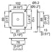 D0944K - Penn Elcom - D0944 - Small Dish Punched For 1 x 1/4" Jack Connector