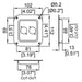 D0947K - Penn Elcom - D0947K - Small Dish Punched for 2 x D-Series Connectors - Black