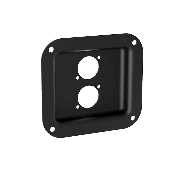 D0947K - Penn Elcom - D0947K - Small Dish Punched for 2 x D-Series Connectors - Black
