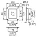 D0949K - Penn Elcom - D0949K - Small Dish Punched for 1 x D-Series Connector - Black