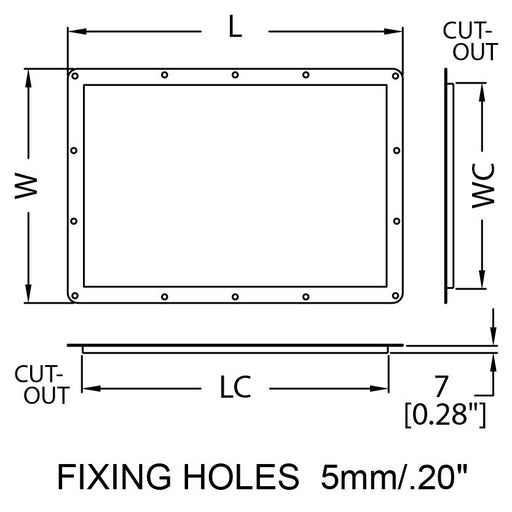 D2115Z - Penn Elcom - D2115Z - Recessed Label Dish for Self-Adhesive Tour Labels - Zink