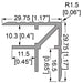E0875 - Penn Elcom - E0875 - Double Angle Extrusion - 30mm x 30mm For 9mm Panels - Sold as a 4M Length.