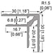 E0885 - Penn Elcom - E0885 - Double Angle Extrusion - 30mm x 30mm For 6mm Panels - Sold as a 4M Length.