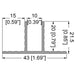 E2226 - Penn Elcom - E2226 - Hat-Shaped Divider Extrusion For 9mm Panels - Sold as a 4M Length.