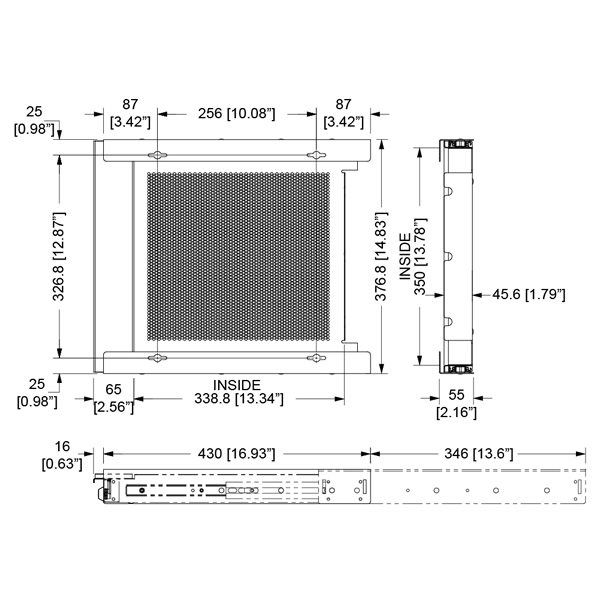 EX-6101B - Penn Elcom - EX-6101B - Lockable Vented Laptop Drawers.