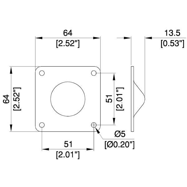 F0615Z - Penn Elcom - F0615Z - Male Stacking Foot