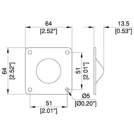 F0616Z - Penn Elcom - F0616Z - Male Stacking Foot