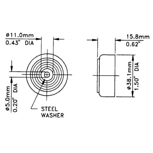 F1556 - Penn Elcom - F1556 - Medium Plastic Foot.