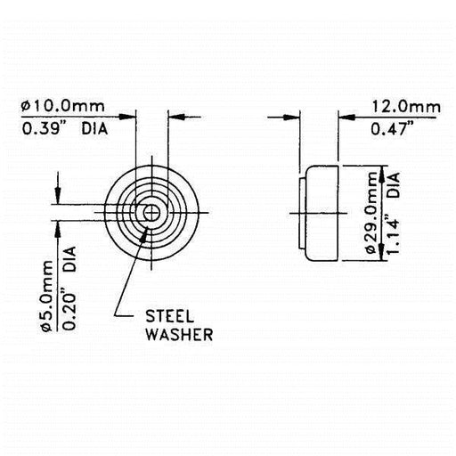 F1633 - Penn Elcom - F1633 - Medium Rubber Foot